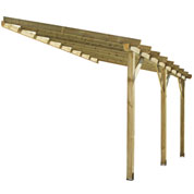 Wood Lean-to Pergola 4,2 x 3 m